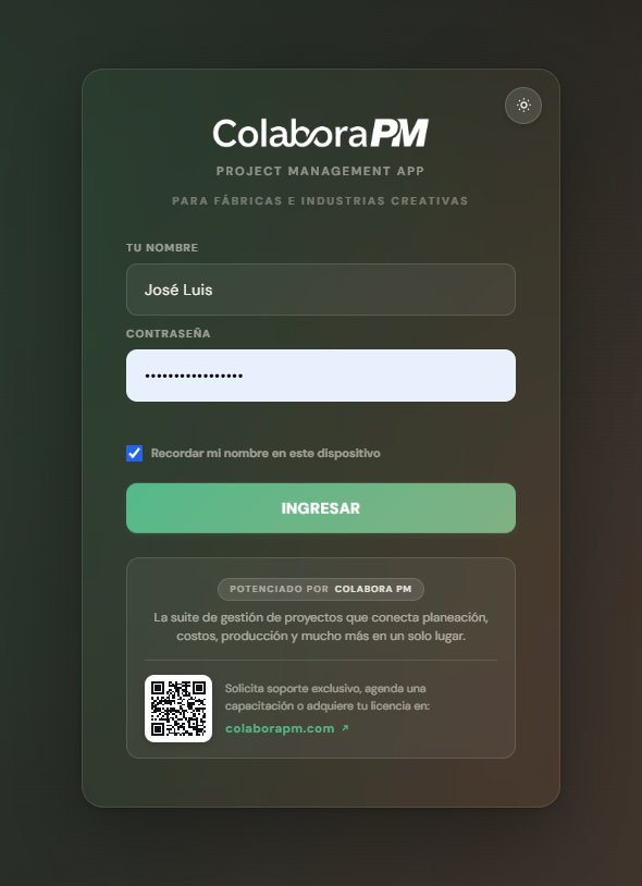 ColaboraPM modo oscuro